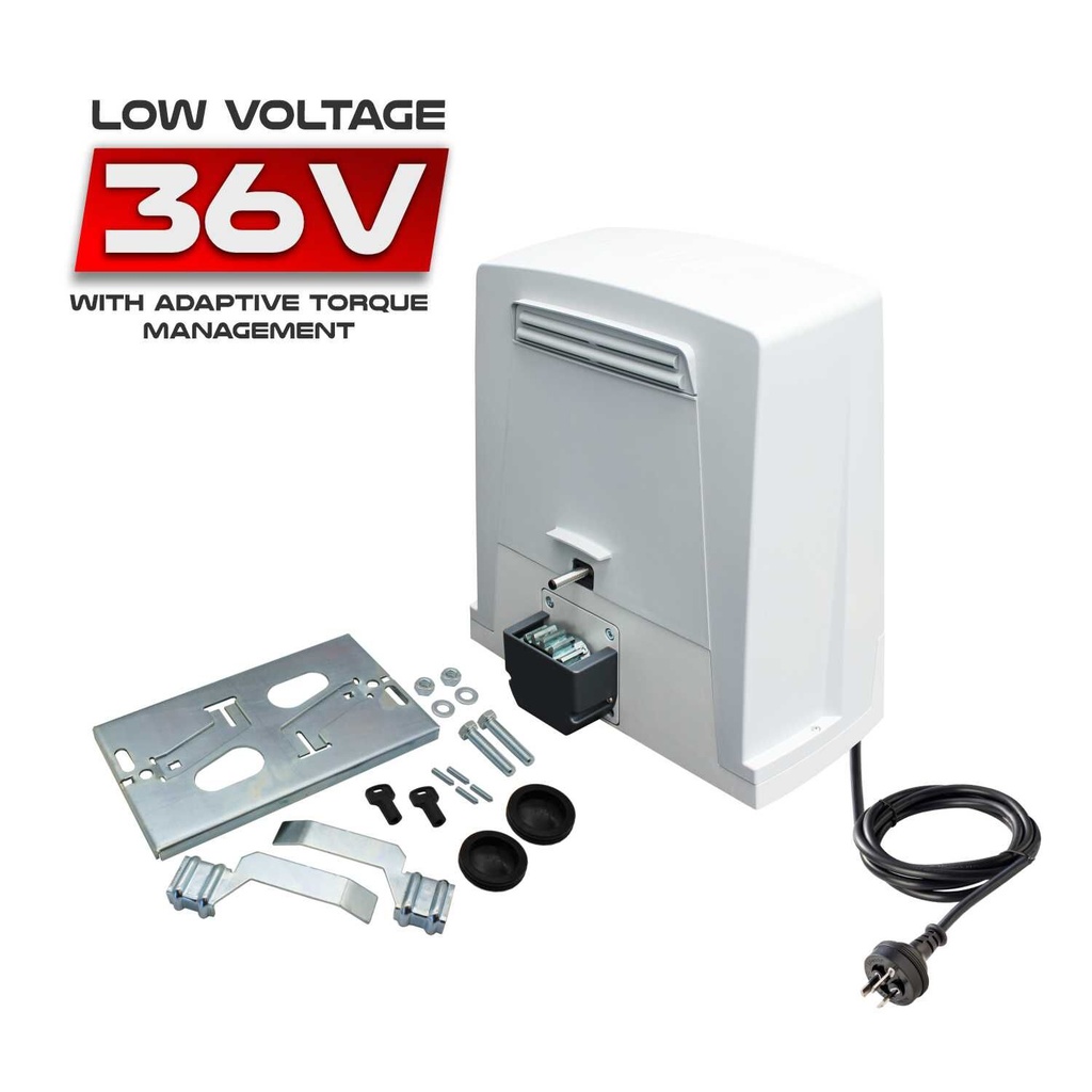 BKV 2000 KG Super Duty 36V Low Voltage Sliding Gate Motor with Limit Switches and Encoder (Internal Transformer) 