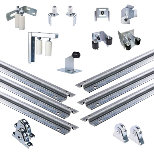 [SGHK-RES-30-STD] (2.8m – 3.2m) Complete Residential Sliding Gate Hardware Package Kit suitable for Steel, Aluminum and Horizontally Cladded Gates (2.8m, 2.9m, 3m, 3.1m, 3.2m meter gates)