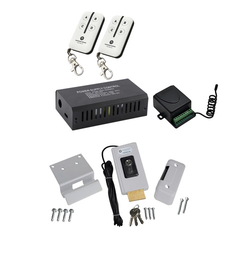 [FORTRESS EL+STX4K+LCPS-12V-3A] Remote Control Electric lock and Access Control Power Supply Combo