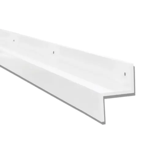 [Z-3M-WH] Cladded Gate Z Profile Rear Mount Guide System 3 Meter Length (Works with Nylon Block System) 